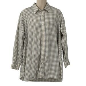 Hamilton Since 1883 Mens Long Sleeve Button Down Shirt Blue Yellow Plaid Size XL